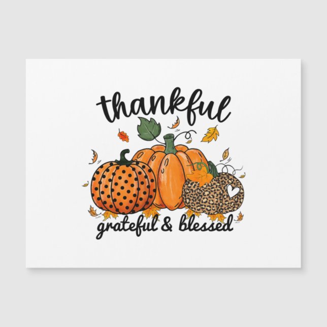 Thankful Pumpkin Grateful And Blessed  (Devant)