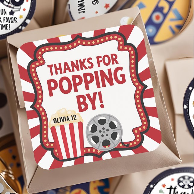 Thanks for Popping By Sticker | Movie Theater  (Créateur téléchargé)