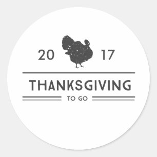 Thanksgiving à aller autocollants de nourriture