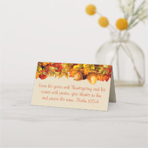 Thanksgiving Automne Feuilles Acorns Cartes de Pla