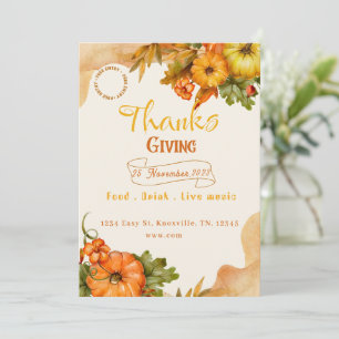 Thanksgiving automne Invitation