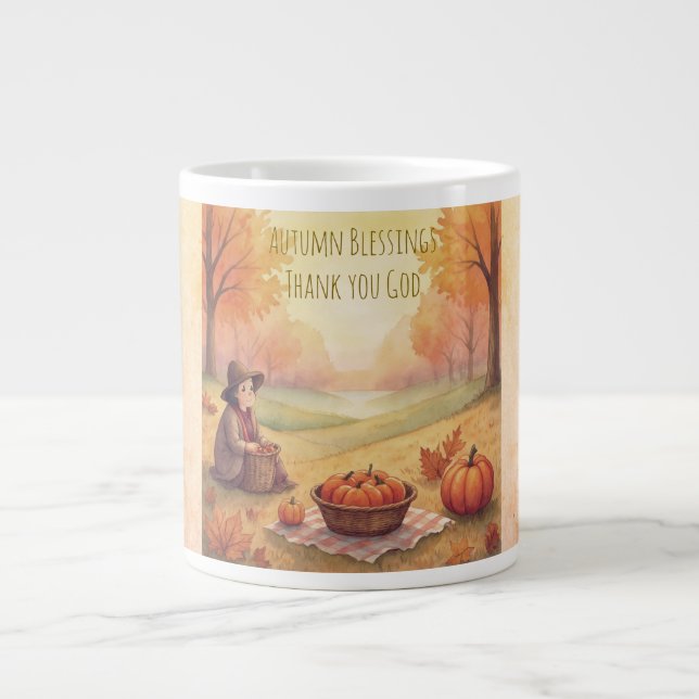 Thanksgiving, Autumn Blessings Specialty Mug (Devant)