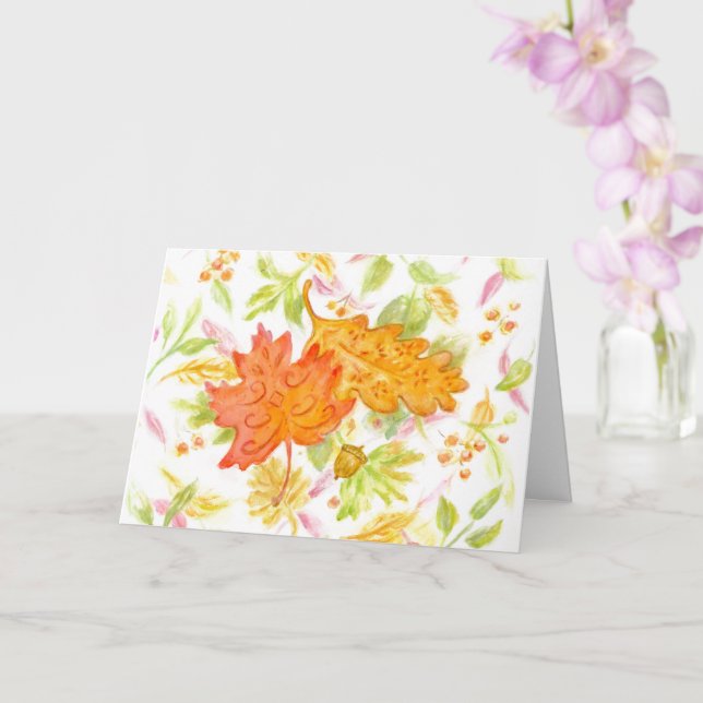 Thanksgiving Belle carte religieuse Feuille (Orchidée)