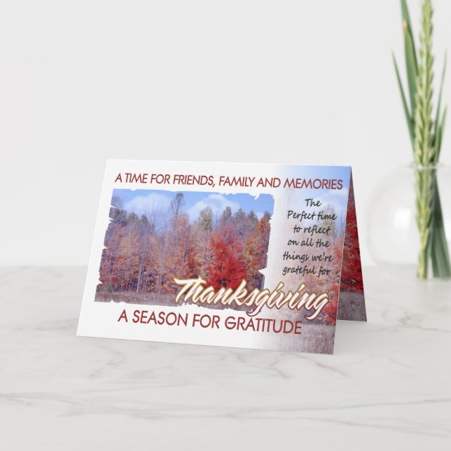 Thanksgiving carte de vacances automne amis 1r (Devant)