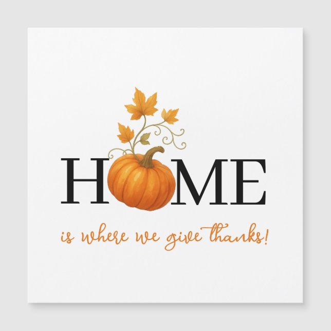Thanksgiving Citrouille Home Où nous donnons des r (Devant)