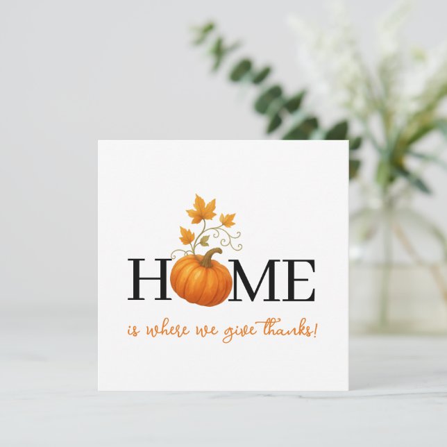 Thanksgiving Citrouille Home Où nous donnons des r (Debout devant)