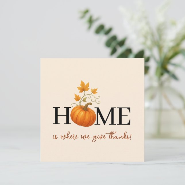 Thanksgiving Citrouille Home Où nous donnons des r (Debout devant)