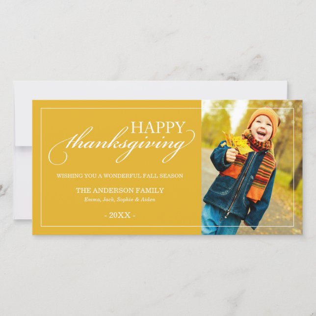 THANKSGIVING CLASSIQUE | Carte photo de chute (Devant)