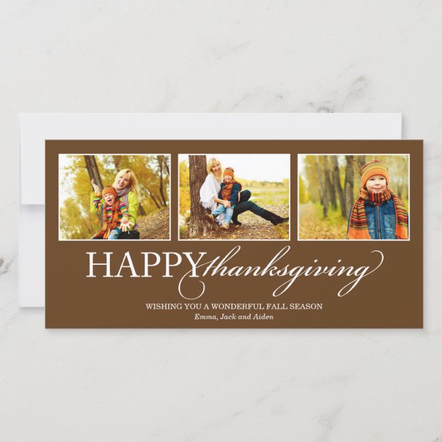 THANKSGIVING COLLAGE | CARTE PHOTO de vacances (Devant)