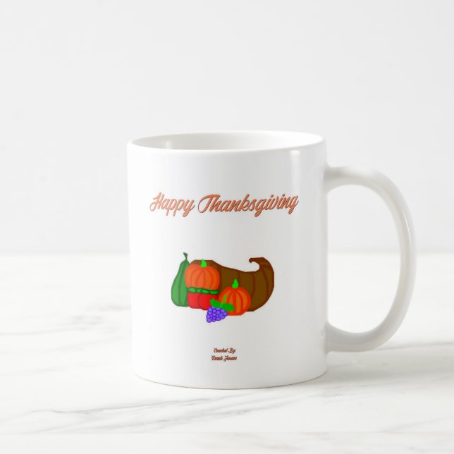 Thanksgiving Cornucopia Coffee Mug (Droite)
