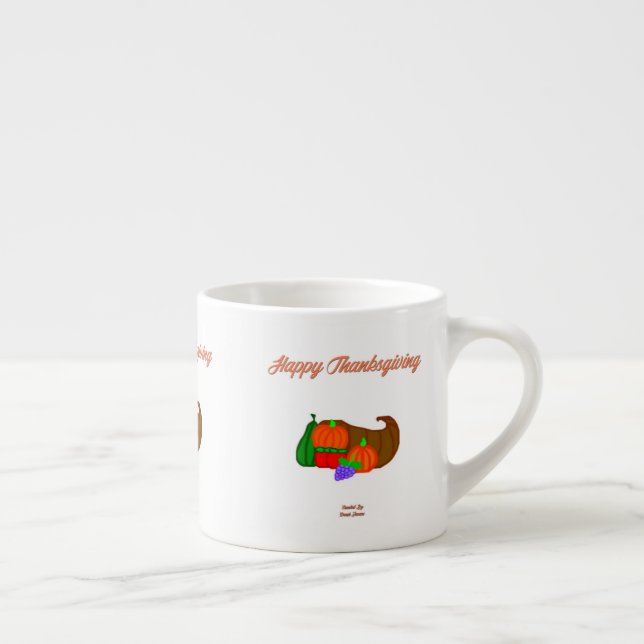 Thanksgiving Cornucopia Espresso Mug (Droite)