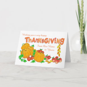 Thanksgiving De Notre Carte De Vacances Citrouille