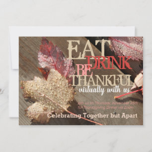 Thanksgiving Eat Drink Be Thanksgiving Flat Card