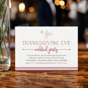 Thanksgiving Eve Cocktail Party Invitation