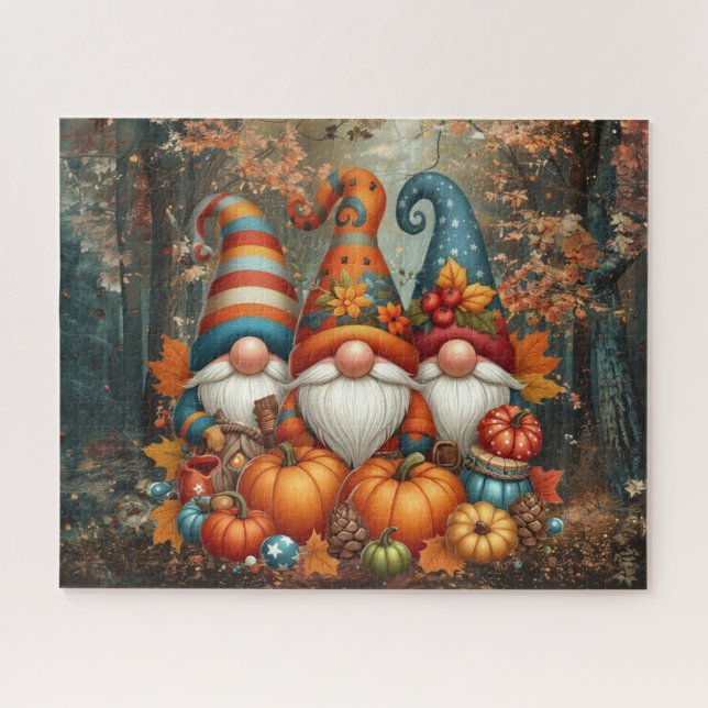 Thanksgiving Gnomes Trio Puzzle (Horizontal)