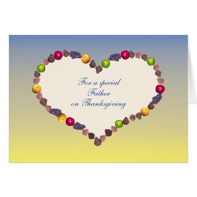 Thanksgiving Heart - Pour Père (Devant horizontal)