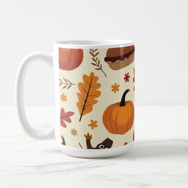 Thanksgiving jour et automne style Café Mug (Gauche)