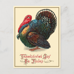 Thanksgiving Joy Be Your - Carte Postale Vintage