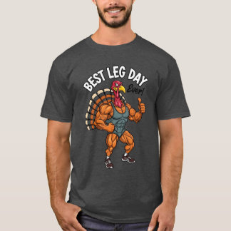 Thanksgiving Leg Day Basic Dark T-Shirt