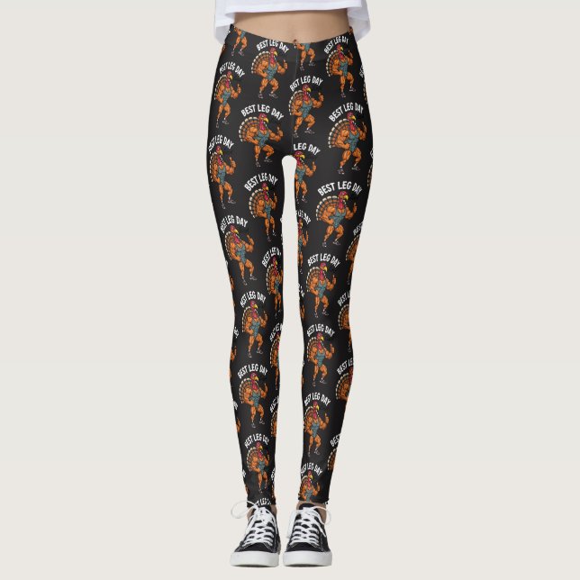Thanksgiving Leg Day Leggings (Devant)