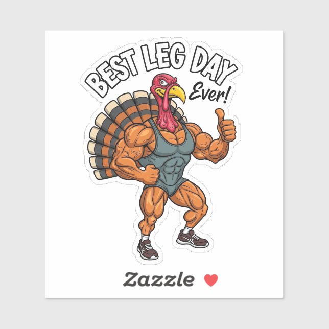 Thanksgiving Leg Day Sticker (Feuille)