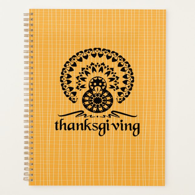 Thanksgiving Mandala Turkey Boho Folk Art (Devant)