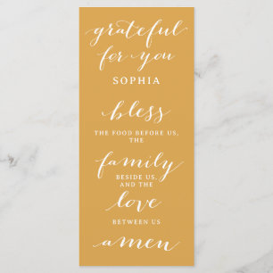 Thanksgiving Menu double face et Place Card Pray