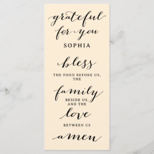 Thanksgiving Menu double face et Place Card Pray