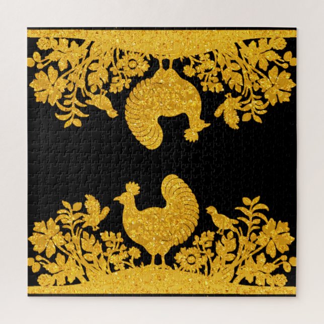 Thanksgiving or Turquie Floral Jigsaw Puzzle Puzzl (Vertical)