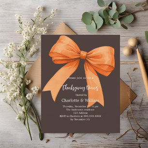 Thanksgiving orange arc-brun invitation