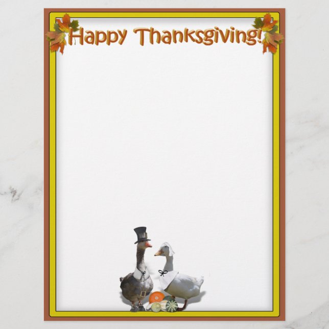 Thanksgiving Pilgrim Canard Couple (Devant)