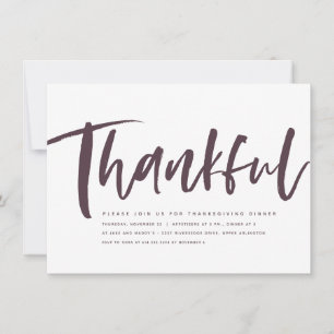 Thanksgiving script plum Thanksgiving invitation