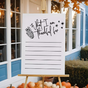 Thanksgiving Thankful Gratitude Activité Poster