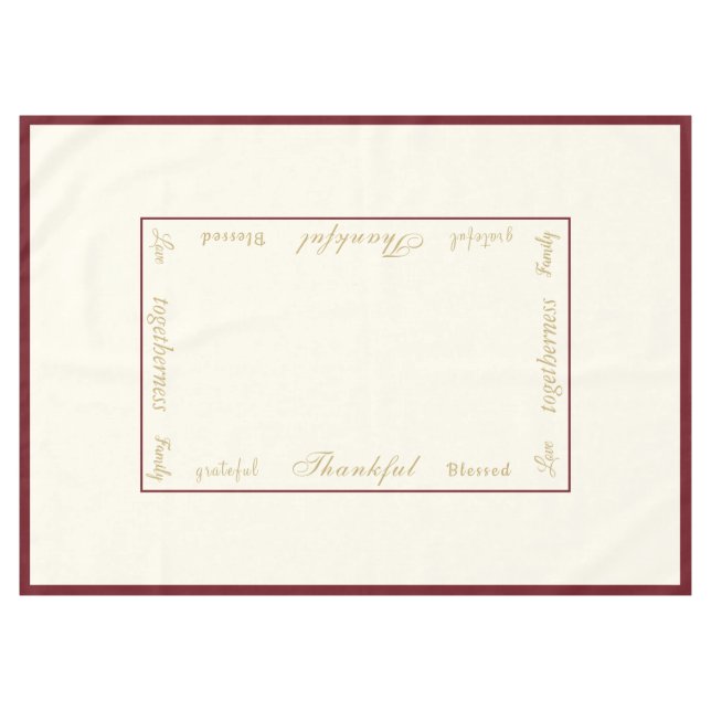 Thanksgiving Thankful Nappe (Devant (Horizontal))