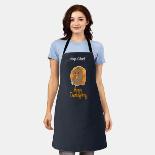 Thanksgiving Turkey_Cute tablier gris personnalisa
