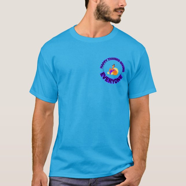 Thanksgiving Turquie Basic Dark T-Shirt (Devant)