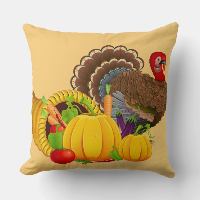 Thanksgiving Turquie Coussin (Recto)