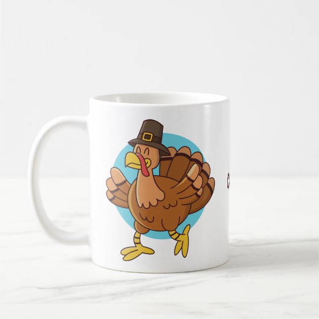 Thanksgiving Turquie nom personnalisé tasses (Gauche)