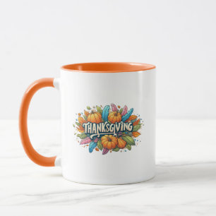 Thanksgiving Wordart Fall quitte la Mug Citrouille