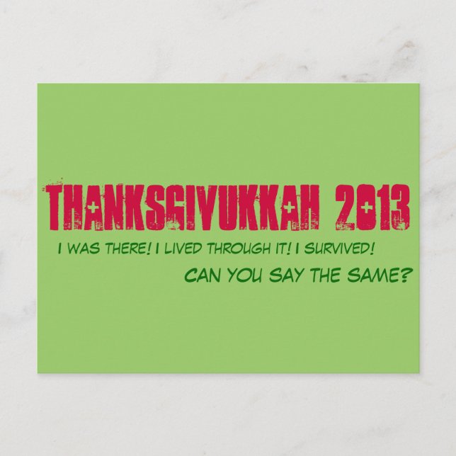 Thanksgivukkah 2013 - Carte postale (Devant)