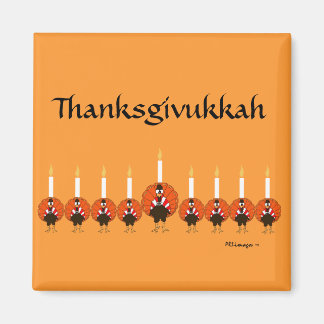 Thanksgivukkah Turquie Menorah Magnet