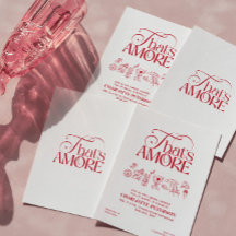 That’s Amore Red Bridal Shower invitation