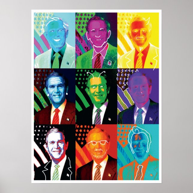 The 9 Faces of Bush Poster (Devant)