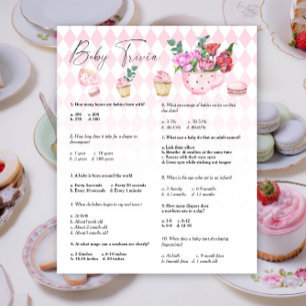 Thé à la fête florale - Bébé Quiz Jeu de Baby Sh