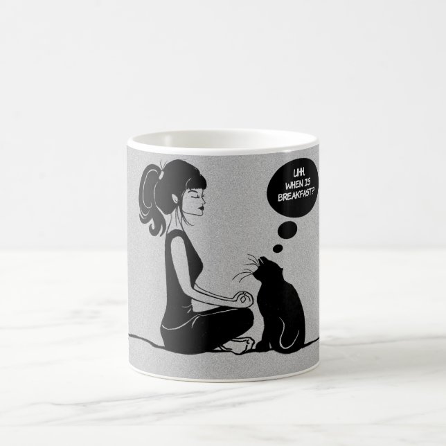Thé au café Mug de cacao chaud Méditer Yoga Girl C (Centre)