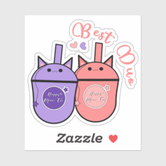 Thé au lait Kawaii autocollant vinyle Tasse | Meil