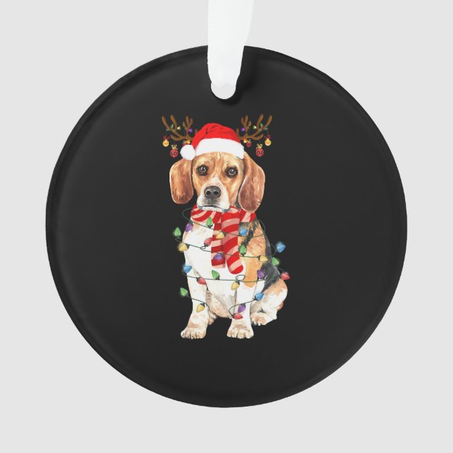 The Beagle Christmas Reindeer Christmas Lights (devant)