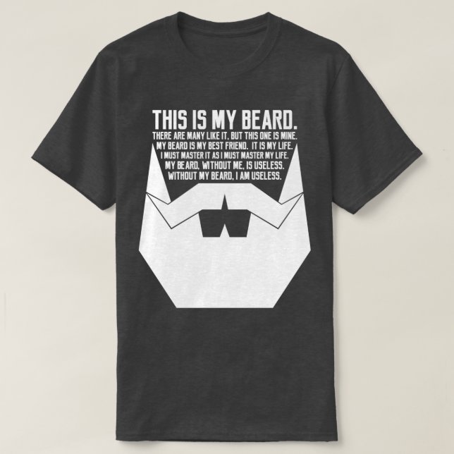 The Beard Creed White Classic TShirt (Design devant)