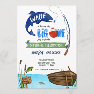 The Big One Boys Fishing Thème Invitation d'annive