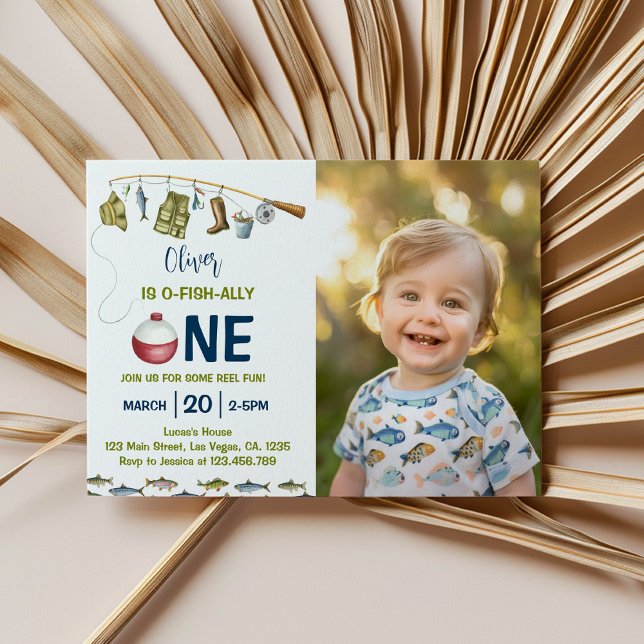 The Big One Fishing 1st Birthday Invitation (Créateur téléchargé)